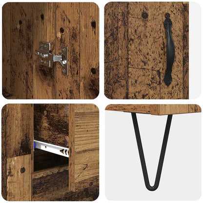 Highboard 2 stk. Altholz 69,5 x 34 x 180 cm