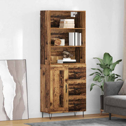 Highboard 2 stk. Altholz 69,5 x 34 x 180 cm