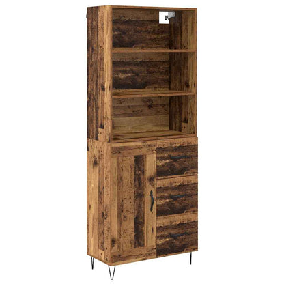 Highboard 2 stk. Altholz 69,5 x 34 x 180 cm