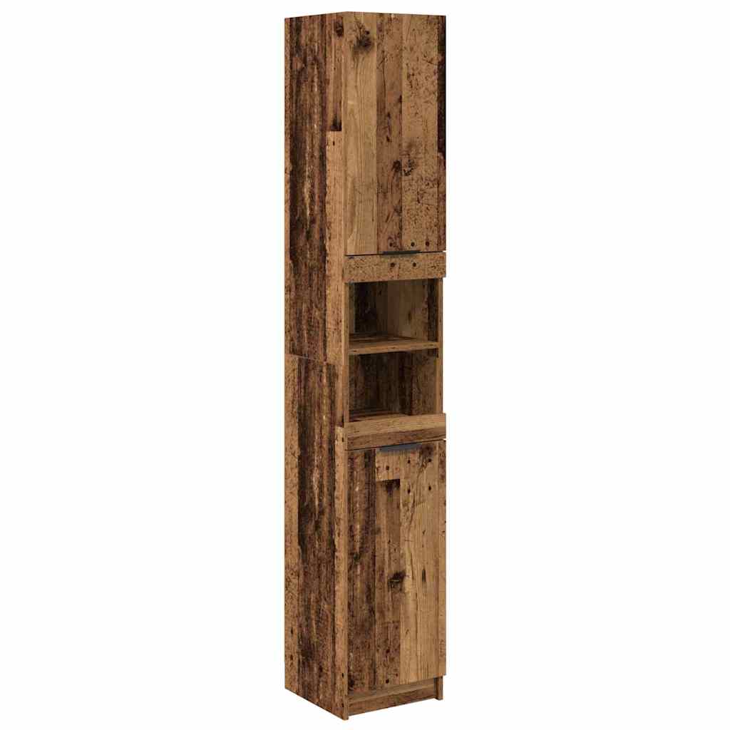 Badezimmerschrank-Set 3 Stk. Altholz Holzwerkstoff