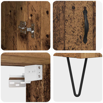 Highboard 2 stk. Altholz 69,5 x 34 x 180 cm Holzwerkstoff
