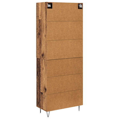 Highboard 2 stk. Altholz 69,5 x 34 x 180 cm Holzwerkstoff
