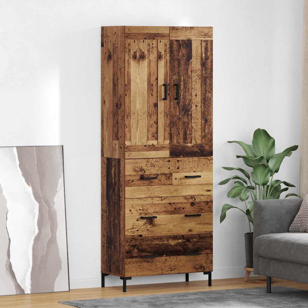 Highboard 2 stk. Altholz 69,5 x 34 x 180 cm Holzwerkstoff