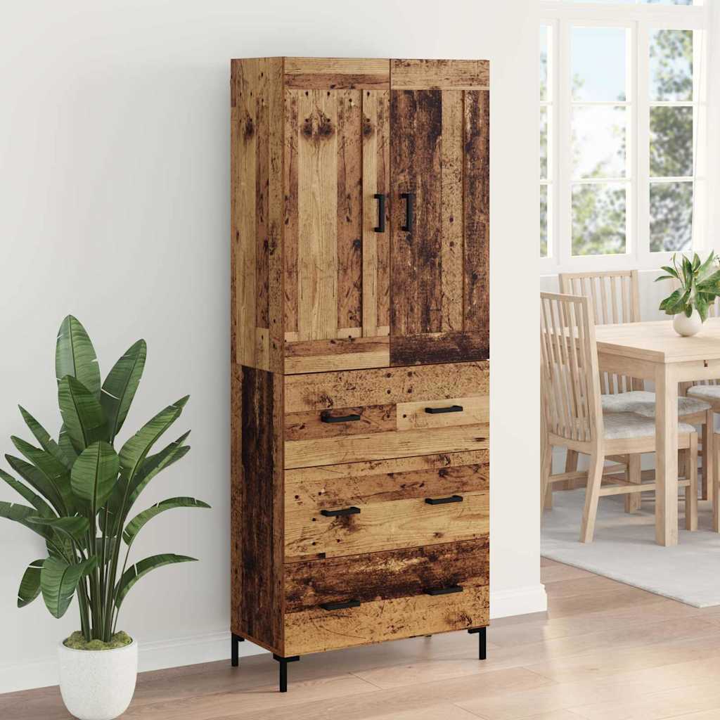 Highboard 2 stk. Altholz 69,5 x 34 x 180 cm Holzwerkstoff