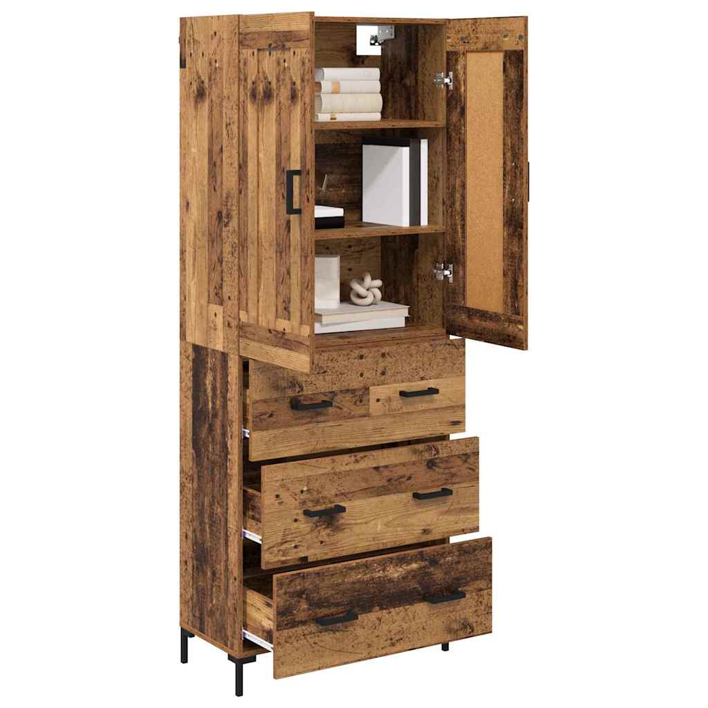 Highboard 2 stk. Altholz 69,5 x 34 x 180 cm Holzwerkstoff