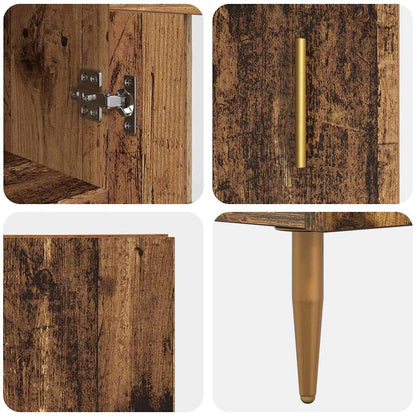 Highboard 2 stk. Altholz 34,5 x 34 x 180 cm Holzwerkstoff