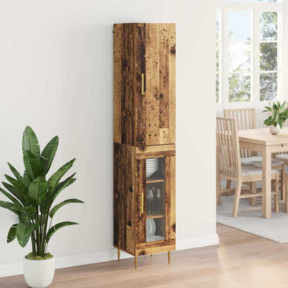 Highboard 2 stk. Altholz 34,5 x 34 x 180 cm Holzwerkstoff