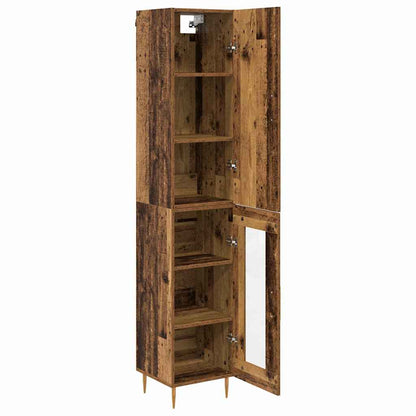 Highboard 2 stk. Altholz 34,5 x 34 x 180 cm Holzwerkstoff