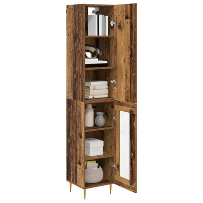 Highboard 2 stk. Altholz 34,5 x 34 x 180 cm Holzwerkstoff