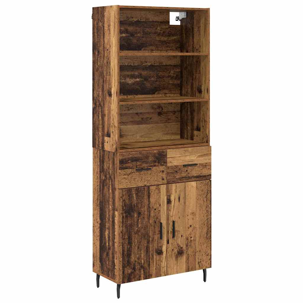 Highboard 2 Stk. Altholz 69,5 x 32,5 x 180 cm Holzwerkstoff