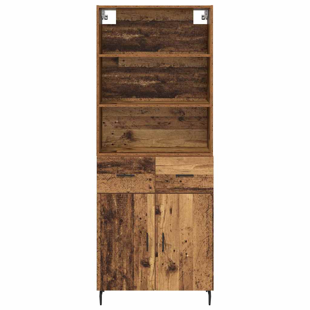 Highboard 2 Stk. Altholz 69,5 x 32,5 x 180 cm Holzwerkstoff