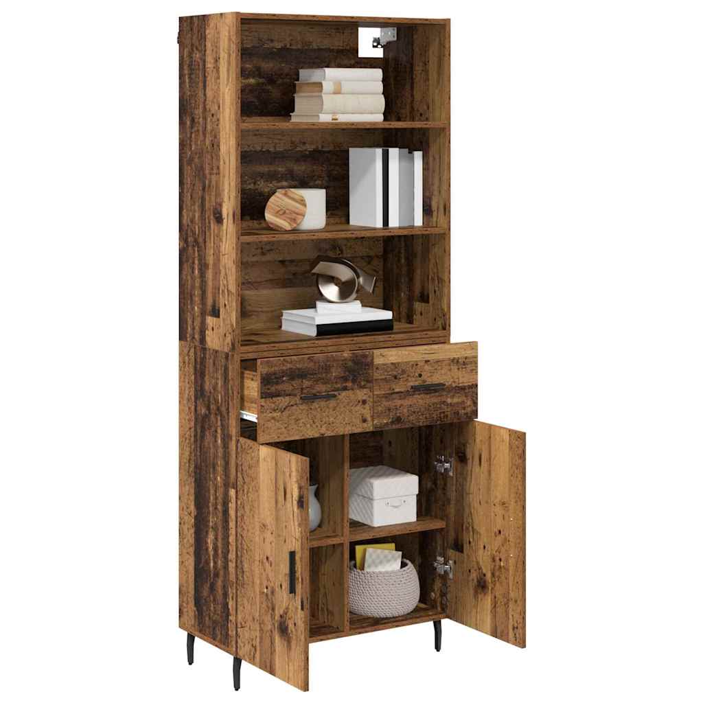 Highboard 2 Stk. Altholz 69,5 x 32,5 x 180 cm Holzwerkstoff