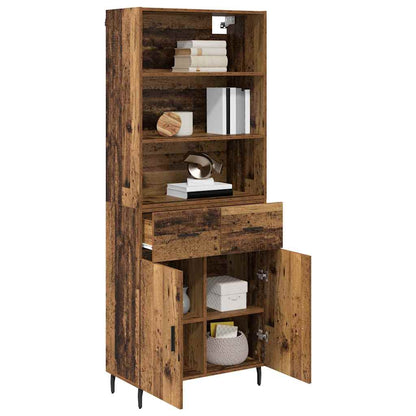 Highboard 2 Stk. Altholz 69,5 x 32,5 x 180 cm Holzwerkstoff