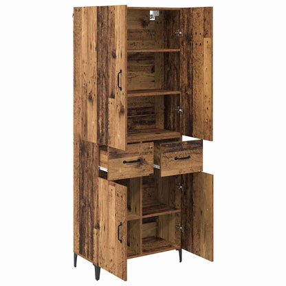 Highboard Altholz 69,5 x 34 x 180 cm Holzwerkstoff
