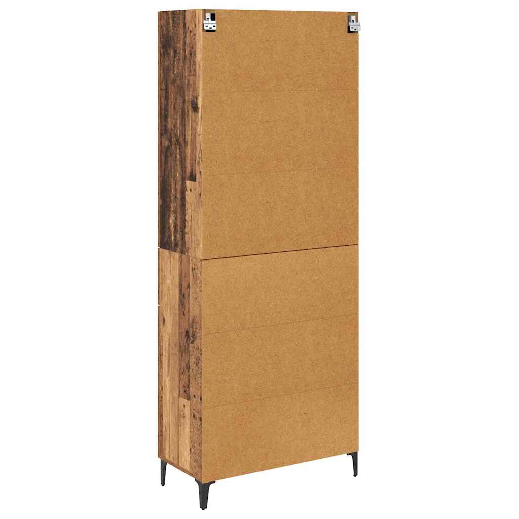 Highboard Altholz 69,5 x 34 x 180 cm Holzwerkstoff