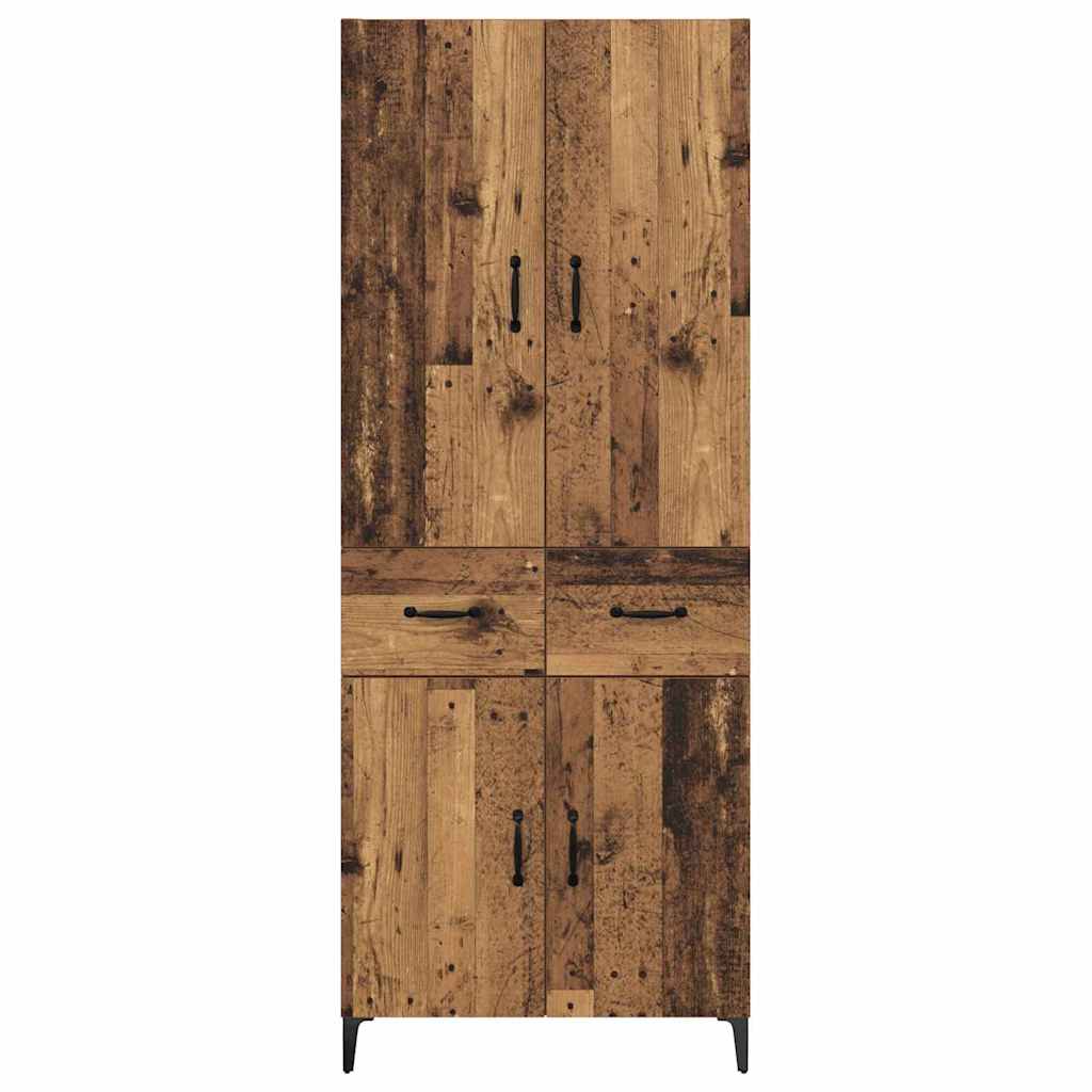 Highboard Altholz 69,5 x 34 x 180 cm Holzwerkstoff