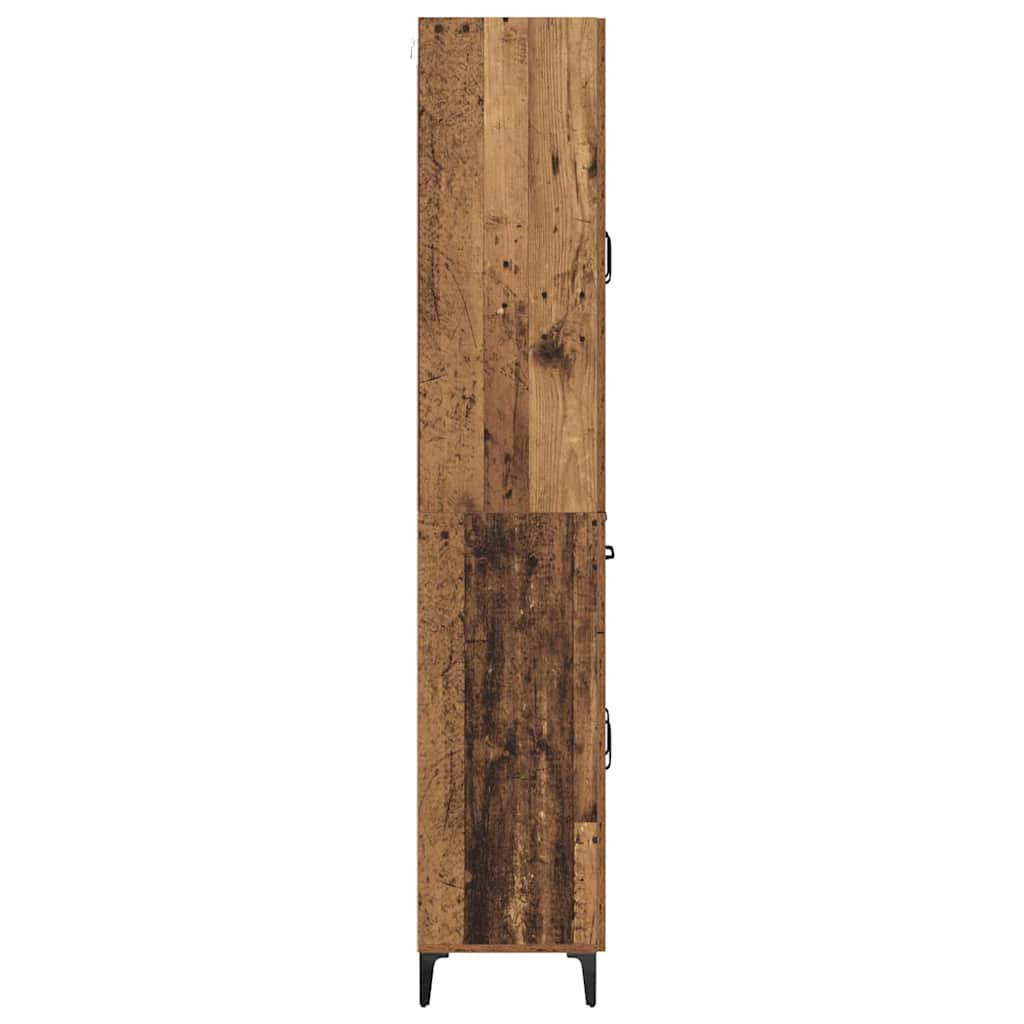 Highboard Altholz 69,5 x 34 x 180 cm Holzwerkstoff