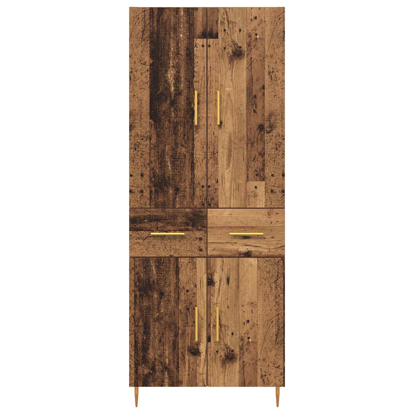 Highboard Altholz 69,5 x 34 x 180 cm Holzwerkstoff