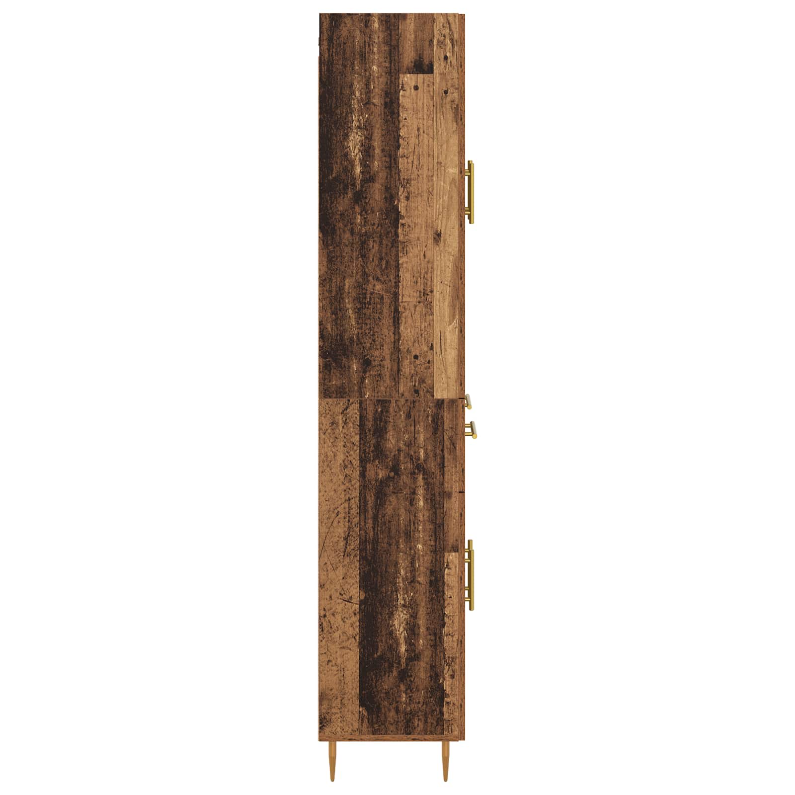 Highboard Altholz 69,5 x 34 x 180 cm Holzwerkstoff