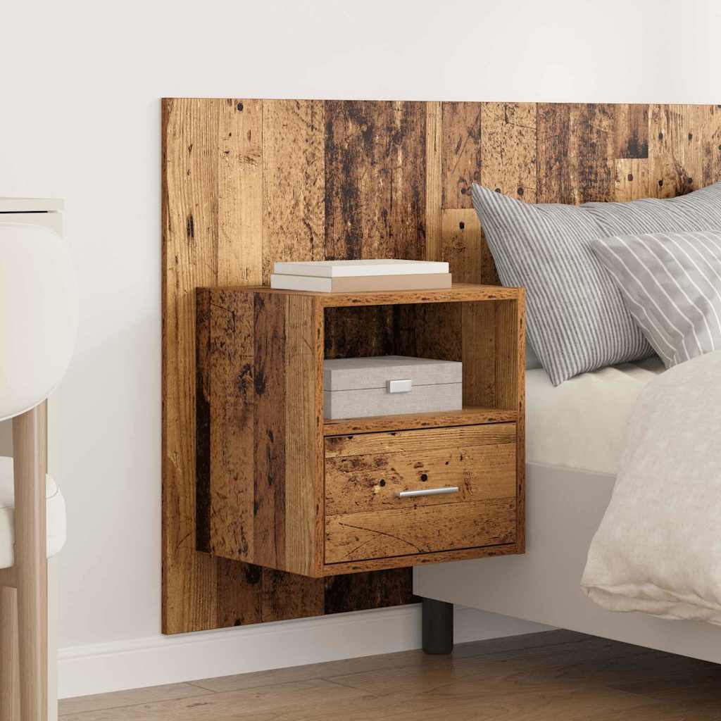 Kopfteil mit Schrank mit Schubladen 3 pcs Altholz Holzwerkstoff