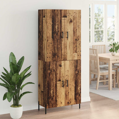 Highboard Altholz 69,5 x 34 x 180 cm Holzwerkstoff