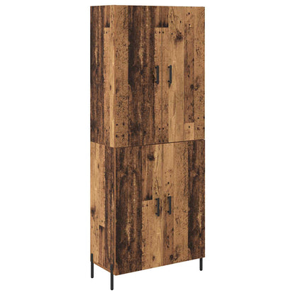 Highboard Altholz 69,5 x 34 x 180 cm Holzwerkstoff