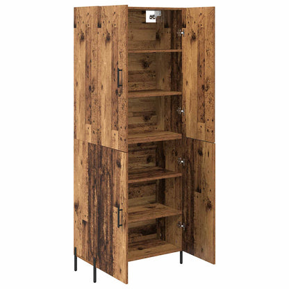 Highboard Altholz 69,5 x 34 x 180 cm Holzwerkstoff
