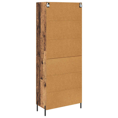 Highboard Altholz 69,5 x 34 x 180 cm Holzwerkstoff