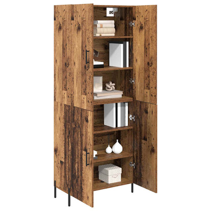 Highboard Altholz 69,5 x 34 x 180 cm Holzwerkstoff