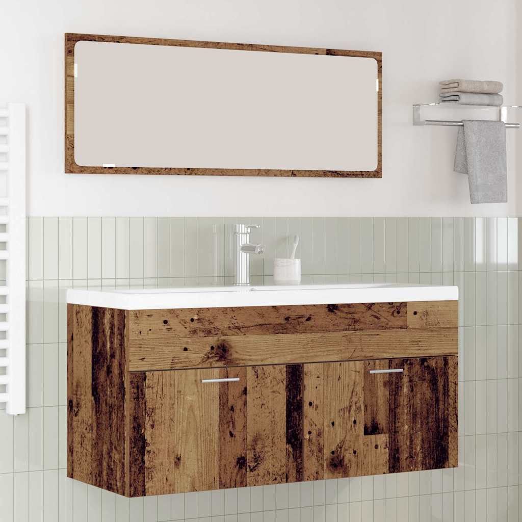 Badezimmerschrank Altholz 100 x 38,5 x 46 cm Holzwerkstoff