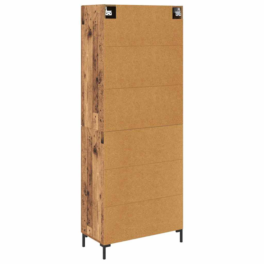 Highboard Altholz 69,5 x 34 x 180 cm Holzwerkstoff