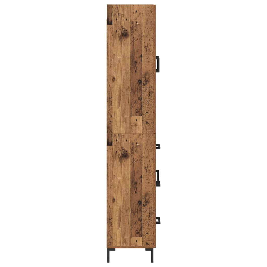 Highboard Altholz 69,5 x 34 x 180 cm Holzwerkstoff