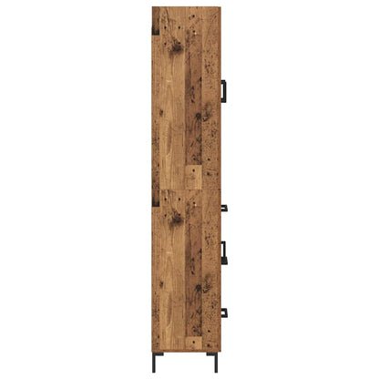 Highboard Altholz 69,5 x 34 x 180 cm Holzwerkstoff