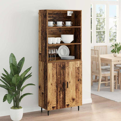 Highboard 2 Stk. Altholz 69,5 x 32,5 x 180 cm Holzwerkstoff