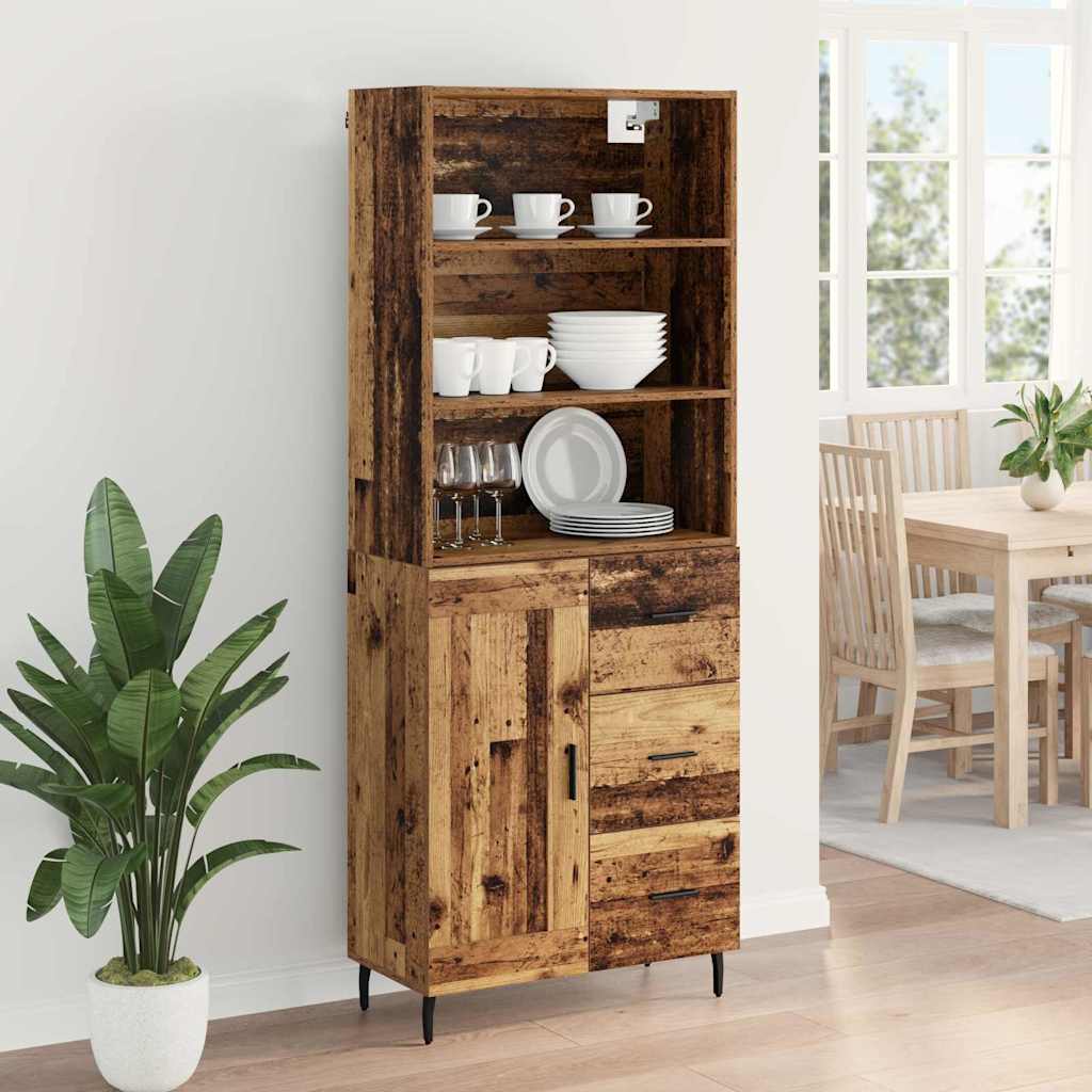 Highboard 2 Stk. Altholz 69,5 x 32,5 x 180 cm Holzwerkstoff
