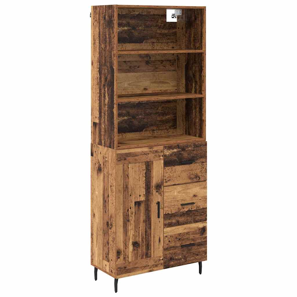 Highboard 2 Stk. Altholz 69,5 x 32,5 x 180 cm Holzwerkstoff