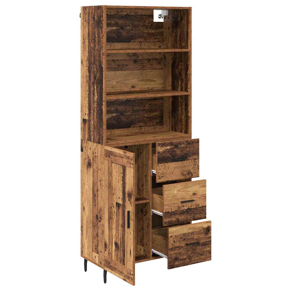 Highboard 2 Stk. Altholz 69,5 x 32,5 x 180 cm Holzwerkstoff