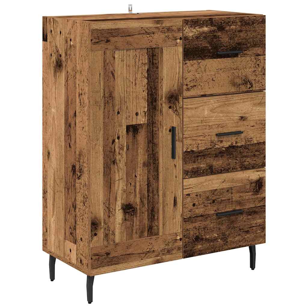 Highboard 2 Stk. Altholz 69,5 x 32,5 x 180 cm Holzwerkstoff
