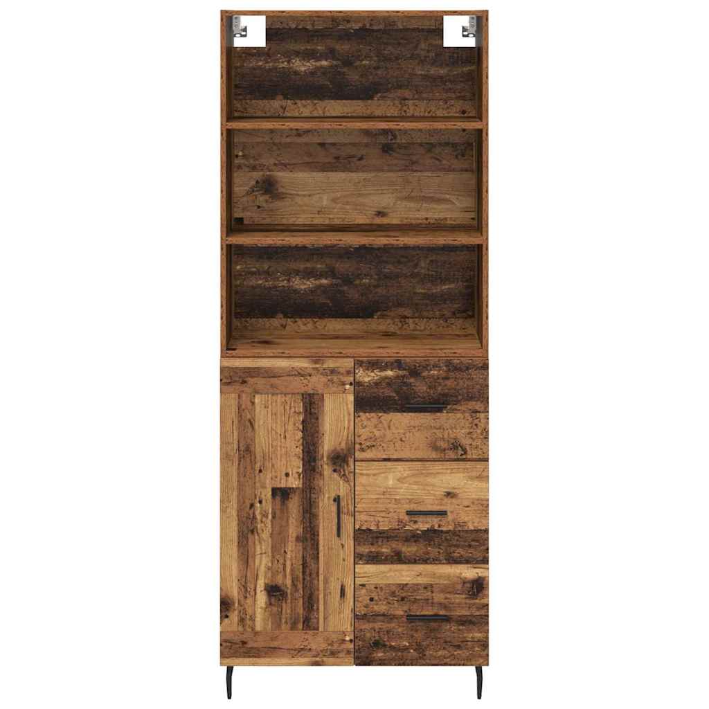 Highboard 2 Stk. Altholz 69,5 x 32,5 x 180 cm Holzwerkstoff