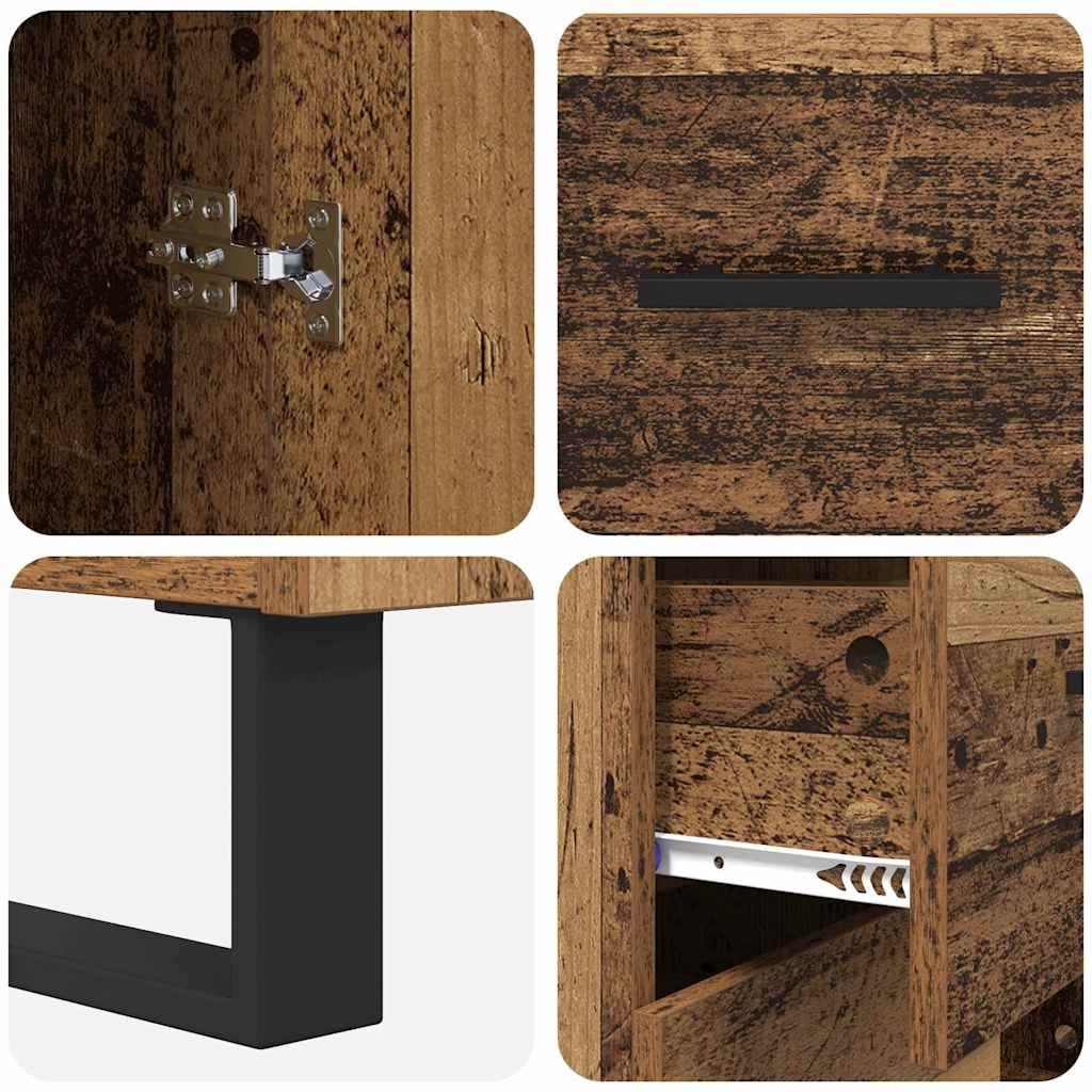 Highboard 2 stk. Altholz 69,5 x 34 x 180 cm