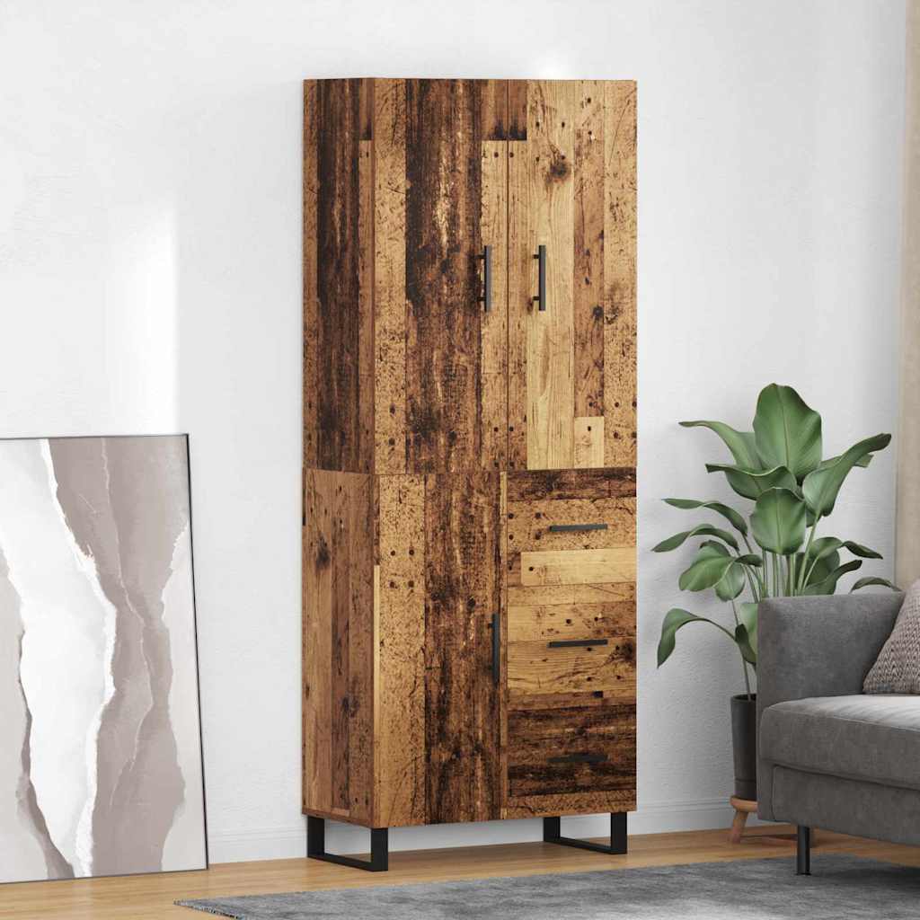Highboard 2 stk. Altholz 69,5 x 34 x 180 cm
