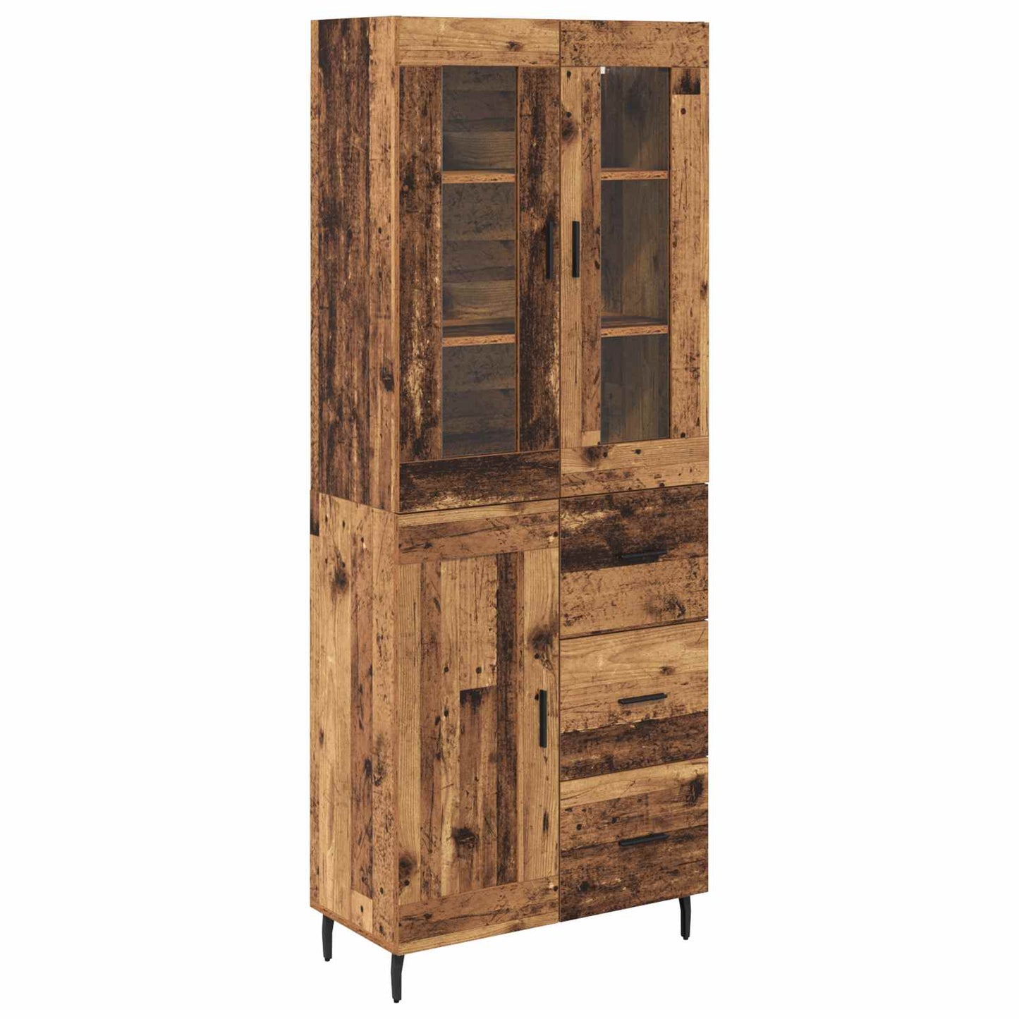 Highboard 2 stk. Altholz 69,5 x 34 x 180 cm Holzwerkstoff