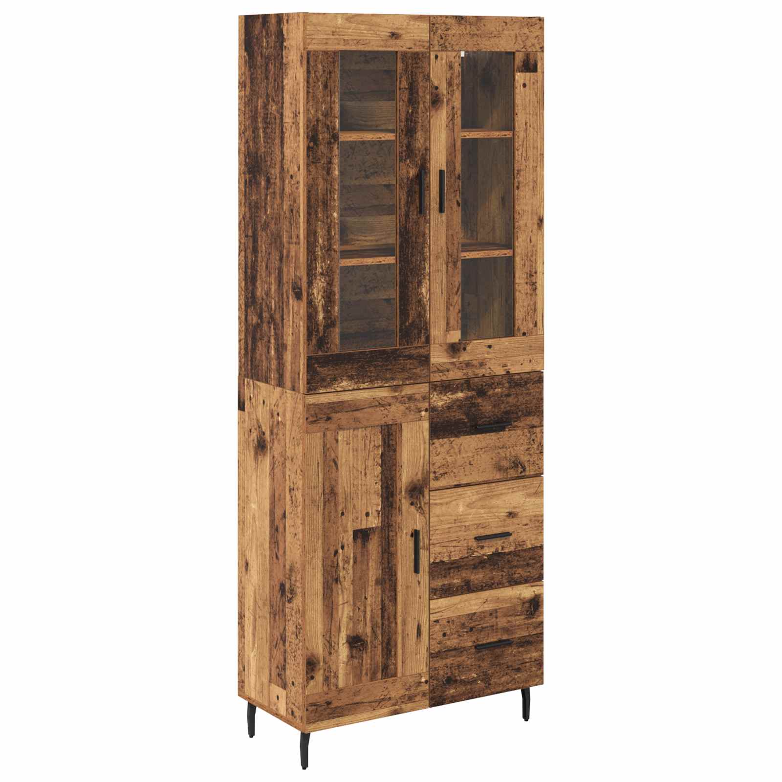 Highboard 2 stk. Altholz 69,5 x 34 x 180 cm Holzwerkstoff