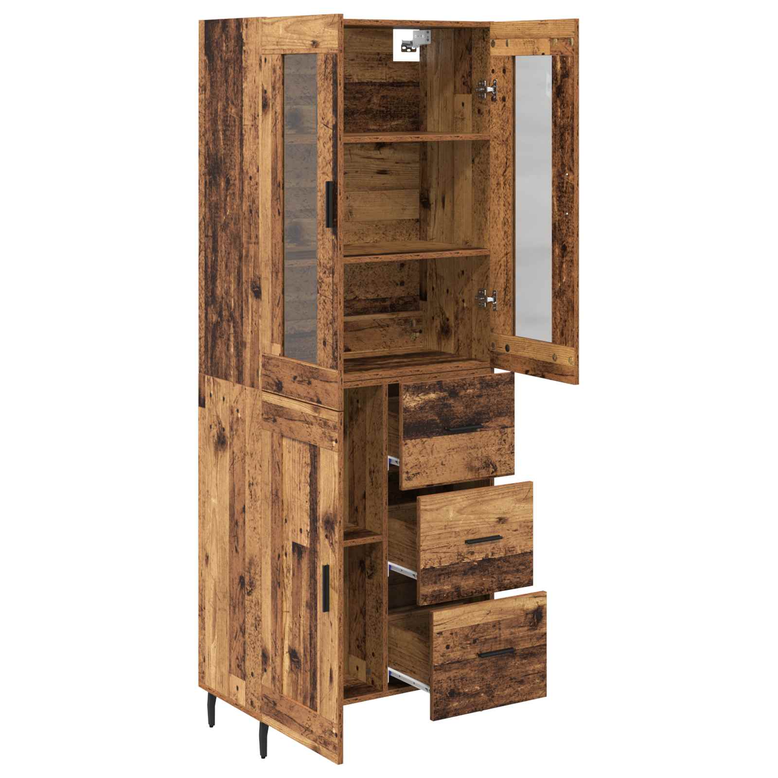 Highboard 2 stk. Altholz 69,5 x 34 x 180 cm Holzwerkstoff