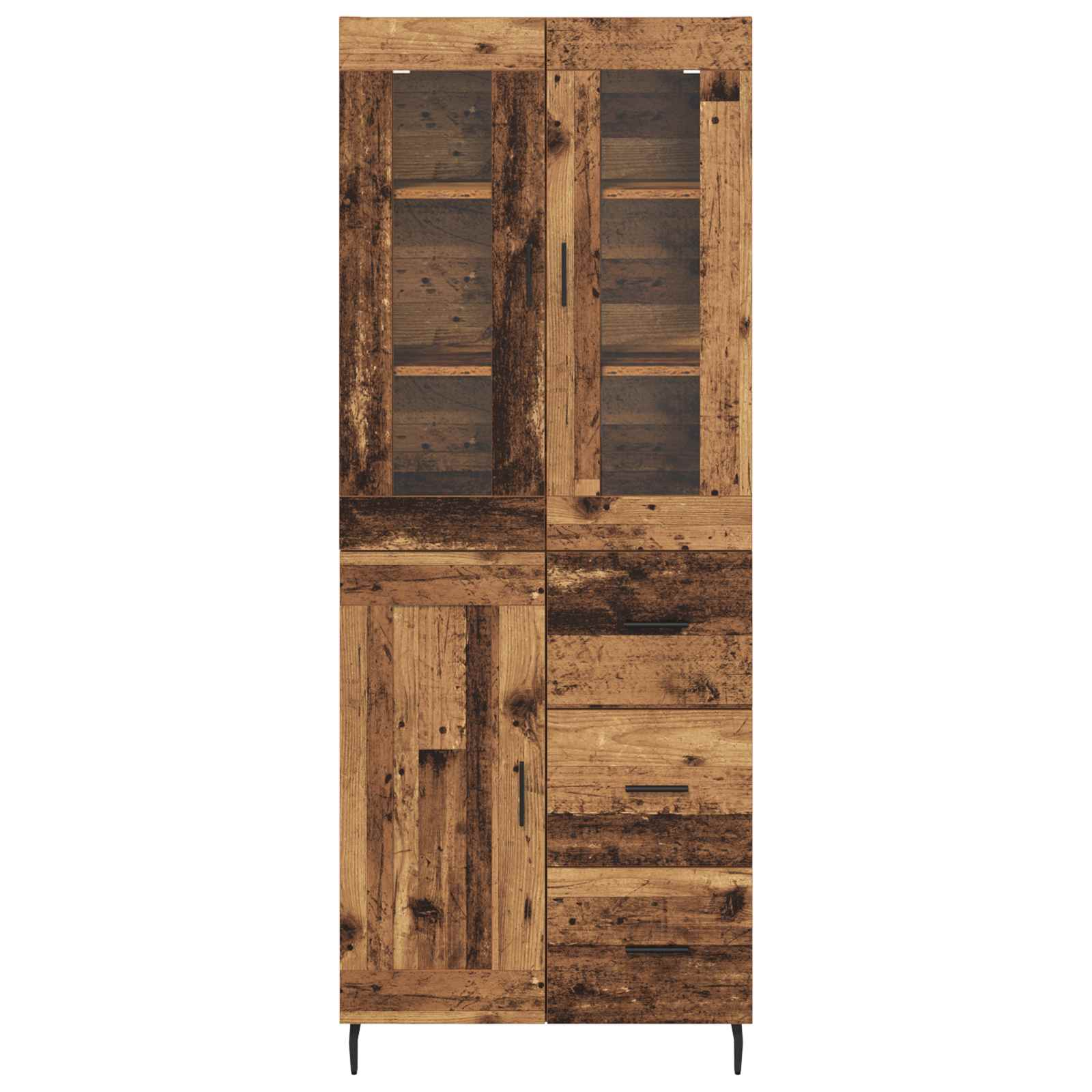 Highboard 2 stk. Altholz 69,5 x 34 x 180 cm Holzwerkstoff