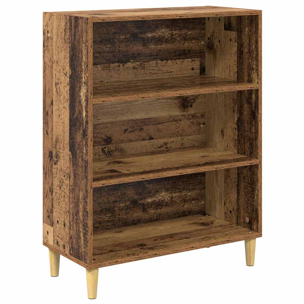 Highboard Altholz 69,5 x 34 x 180 cm Engineered Wood und Glas