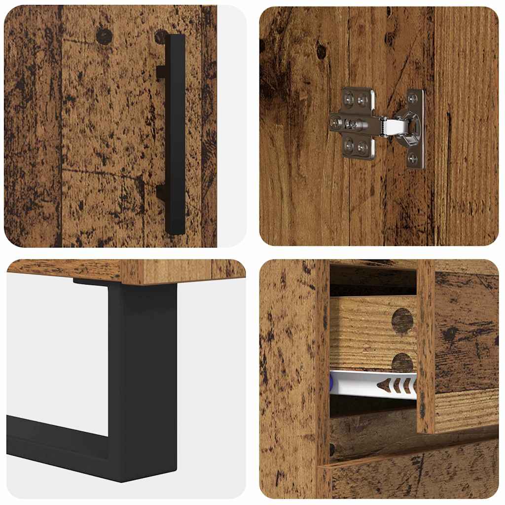 Highboard 2 stk. Altholz 69,5 x 34 x 180 cm