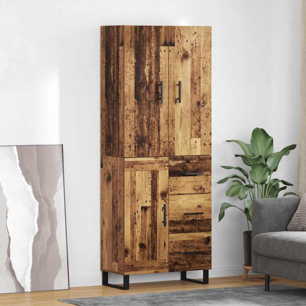 Highboard 2 stk. Altholz 69,5 x 34 x 180 cm