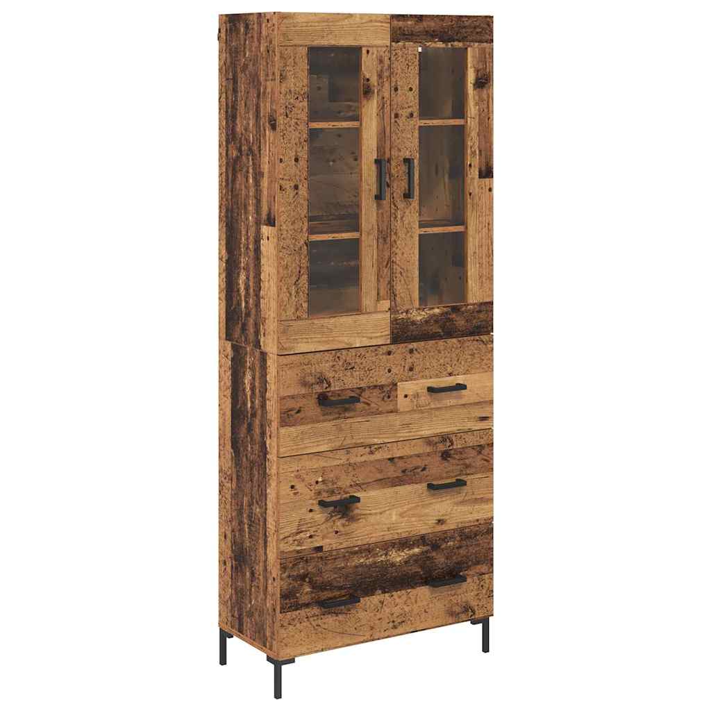Highboard mit Schubladen 2 pcs Altholz Holzwerkstoff
