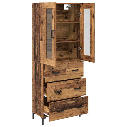 Highboard 2 stk. Altholz 69,5 x 34 x 180 cm Holzwerkstoff